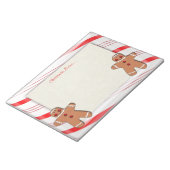 キャンディーケーンとジンジャーブレッドマンクッキー ノートパッド (アングル)