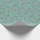 キャンディーケーンとスイーツ ラッピングペーパー (角)