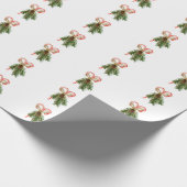 キャンディーケーンとパインブーケ ラッピングペーパー (角)
