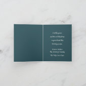 キャンディーケーンとプレゼントのホリデー シーズンカード (内部)