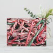 キャンディーケーンとペッパーミントのクリスマス シーズンカード (スタンド正面)