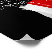 キャンディーケーンと可愛いラマ楽しいクリスマス ポスター (角)