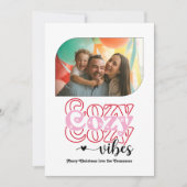 キャンディーケーンのあたたかな雰囲気だけのクリスマス写真 シーズンカード (正面)