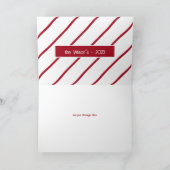 キャンディーケーンのストライプ、5" x 7" 折りたたみ式グリーティングカード カード (内部)