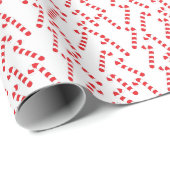 キャンディーケーンのパタ赤と白ーン ラッピングペーパー (ロールコーナー)