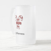 キャンディーケーンの一体感 フロストグラスビールジョッキ (正面左)