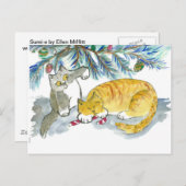 キャンディーケーンを子猫で取り戻す ポストカード (正面/裏面)