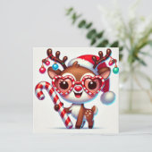 キャンディーケーンを持ったかわいいトナカイ シーズンカード (スタンド正面)