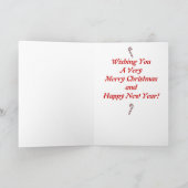 キャンディーケーンエンジェルと猫クリスマスカード シーズンカード (内部)