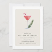 キャンディーケーンカクテル |ホリデーパーティー 招待状 (正面)