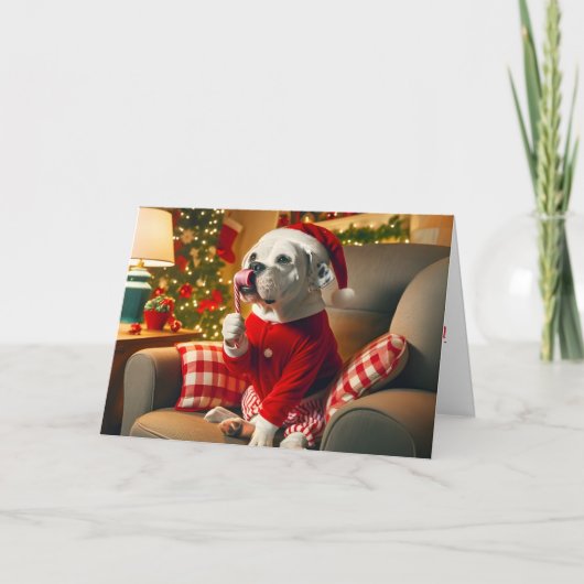 キャンディーケーンカードを持つアメリカのブルドッグ シーズンカード (正面)