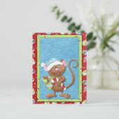 キャンディーケーンカード付きクリスマスマウス シーズンポストカード (スタンド正面)