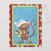 キャンディーケーンカード付きクリスマスマウス シーズンポストカード (正面)
