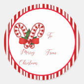 キャンディーケーンギフトラベル ラウンドシール (正面)