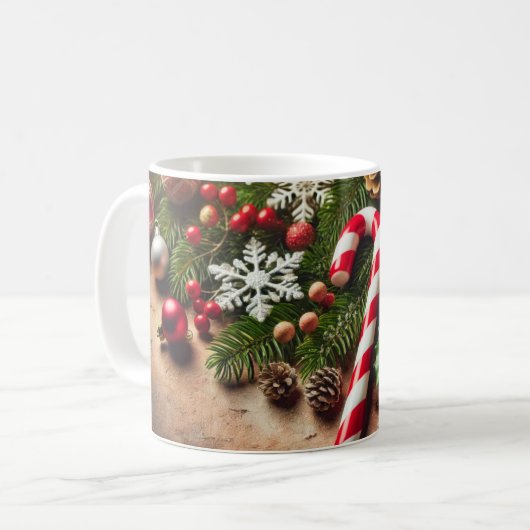 キャンディーケーンクおもしろいルー家族キャンディラブコーヒーマグ コーヒーマグカップ (正面左)