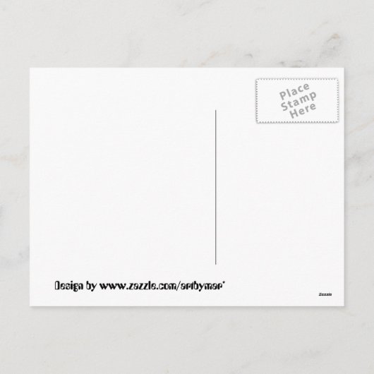 キャンディーケーンクリスマスエンジェルと猫はがき シーズンポストカード (裏面)