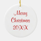 キャンディーケーンクリスマスオーナメント セラミックオーナメント (裏面)