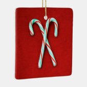 キャンディーケーンクリスマスオーナメント セラミックオーナメント (右)