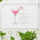 キャンディーケーンクリスマスカクテルレシピキッチンタオル キッチンタオル (折り畳み)