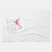 キャンディーケーンクリスマスカクテルレシピキッチンタオル キッチンタオル (横)