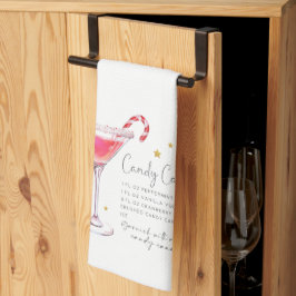 キャンディーケーンクリスマスカクテルレシピキッチンタオル キッチンタオル