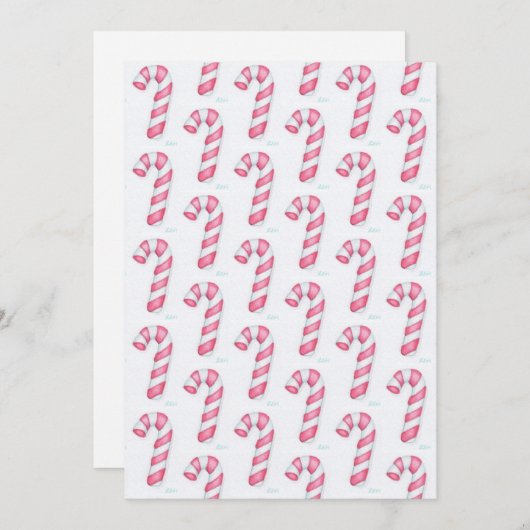 キャンディーケーンクリスマスカード シーズンカード (正面/裏面)