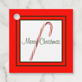 キャンディーケーンクリスマスギフトメッセージカード フェイバータグ