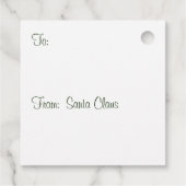 キャンディーケーンクリスマスギフトメッセージカード フェイバータグ (裏面)