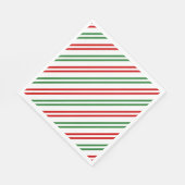 キャンディーケーンクリスマスストライプのクリスマスレッドグリーン スタンダードランチョンナプキン (角)