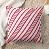 キャンディーケーンクリスマスストライプ クッション (ブランケット)
