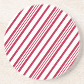 キャンディーケーンクリスマスストライプ コースター (正面)