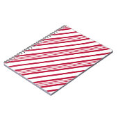 キャンディーケーンクリスマスストライプ ノートブック (左側)