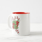 キャンディーケーンクリスマスツートーンコーヒーマグ ツートーンマグカップ (正面左)