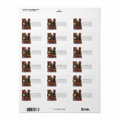 キャンディーケーンクリスマストレインヴィンテージクリスマス ラベル (フルシート)