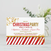 キャンディーケーンクリスマスパーティの招待状 招待状 (スタンド正面)