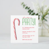 キャンディーケーンクリスマスパーティの招待状 招待状 (スタンド正面)