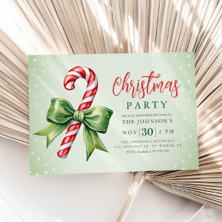 キャンディーケーンクリスマスパーティー 招待状
