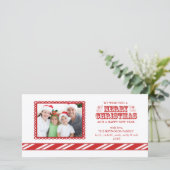 キャンディーケーンクリスマスフォトカード シーズンカード (スタンド正面)