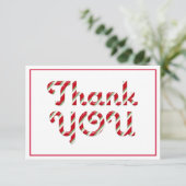 キャンディーケーンクリスマスベビーシャワーありがとう サンキューカード (スタンド正面)