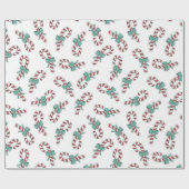 キャンディーケーンクリスマスホリデーラッピング紙 ラッピングペーパー (フラット)