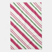 キャンディーケーンクリスマスホリデー キッチンタオル (縦)