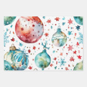 キャンディーケーンクリスマスボール ラッピングペーパーシート (正面3)