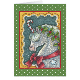 キャンディーケーンクリスマスユニコーン挨拶カードV