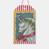 キャンディーケーンクリスマスユニコーン、馬ポニーギフトラベル ギフトタグ (正面)