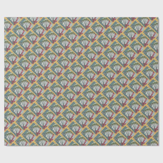 キャンディーケーンクリスマスユニコーン、馬包み紙 ラッピングペーパー (フラット)