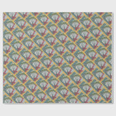 キャンディーケーンクリスマスユニコーン、馬包み紙 ラッピングペーパー (フラット)