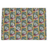 キャンディーケーンクリスマスユニコーン、馬大抱き枕 ラージペーパーバッグ (正面)