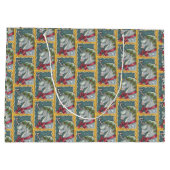 キャンディーケーンクリスマスユニコーン、馬大抱き枕 ラージペーパーバッグ (裏面)