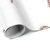 キャンディーケーンクリスマスラッピング紙 ラッピングペーパー (ロールコーナー)