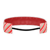キャンディーケーンクリスマスレッドグリーンストライプのパターン アスレチックヘッドバンド (裏面)